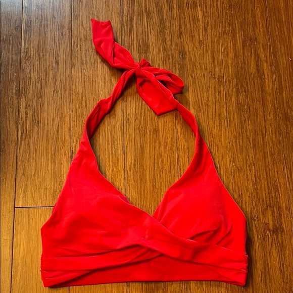 Boden NWT Vibrant Red Bikini Top - size 8 - halter - Picture 1 of 4